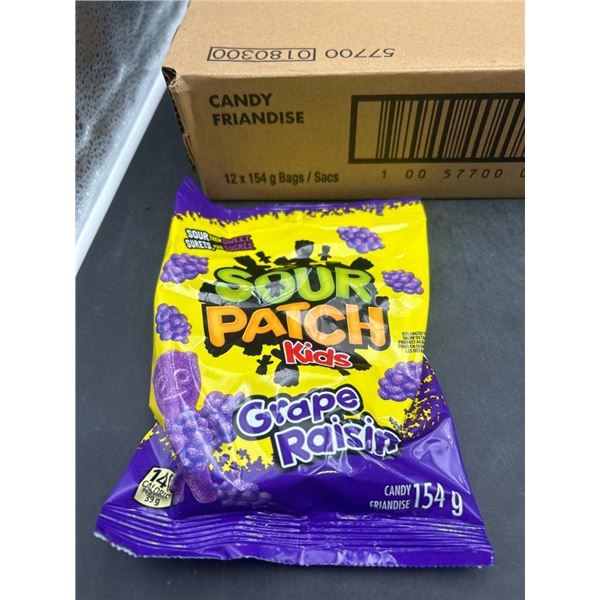Sour Patch Kids Grape Raisin – 12 x 154g Bags