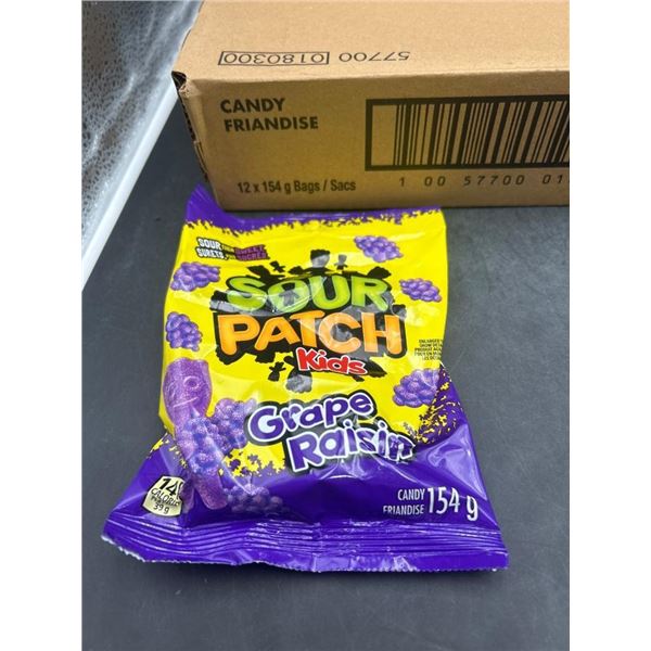 Sour Patch Kids Grape Raisin Candy, 12 Bags, 154g Each