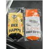 Image 1 : 2 Pair of Bee Kind and Goose Bumps Themed Socks