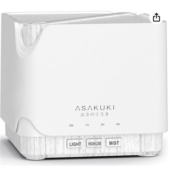 ASAKUKI Essential Oil Diffuser, Multifunctional Ultrasonic Aromatherapy Fragrant Oil Vaporizer Humid
