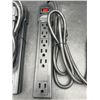 Image 2 : AmazonBasics Power Strip Surge Protector – 6 Outlets, Set of 2