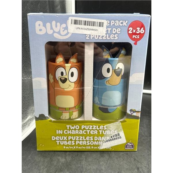 Bluey 2-Puzzle Pack in Character Tubes, 2 x 36 Pieces