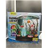 Image 2 : Tetra Bubbling LED Aquarium Kit 3 Gallons, Half-Moon Fish Tank With Color-Changing Light Disc