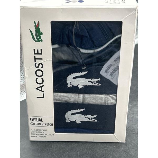 Lacoste Cotton Stretch Boxer Briefs, XS Size, Pack of 3