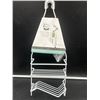 Image 2 : Zenna Home White Shower Caddy With Angled Soap Dish and Hooks