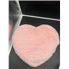 Image 2 : 16-Inch Pink Heart-Shaped Plush Pillow