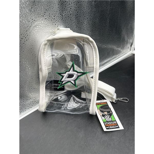 Clear Dallas Stars Branded Stadium Compliant Bag with Adjustable Straps