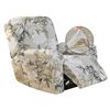 Image 1 : CRFATOP Floral Printed Recliner Cover with Pockets Single Reclining Slipcover 4-Pieces Lazy Boy Recl