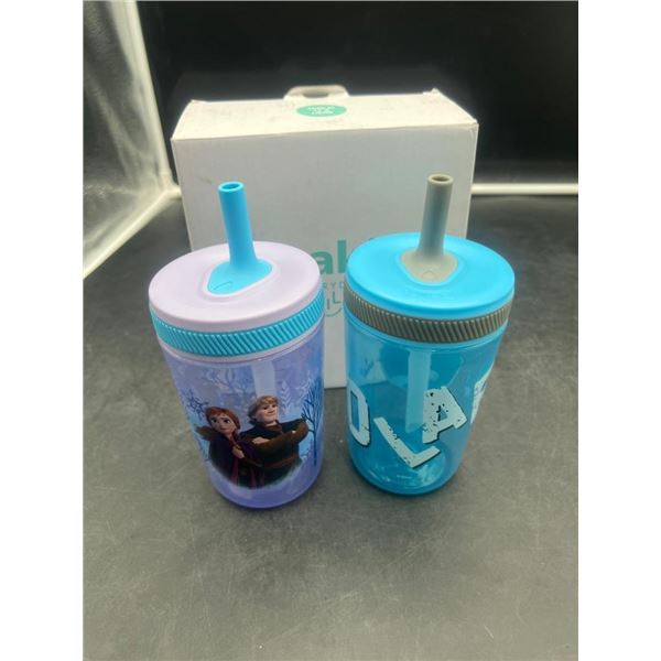 Zak Designs Disney Frozen II Kids’ Straw Tumblers – 2 Pack, 15 oz
