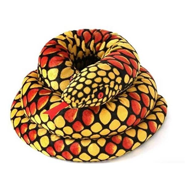 Plush Snake Stuffed Animal，Plush Large Snake Realistic Snake Toy， Giant Boa Anac