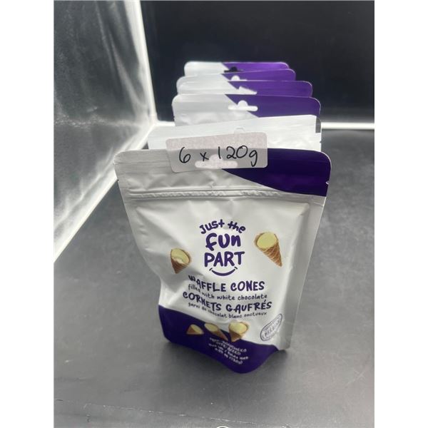 Just the Fun Part Waffle Cones with White Chocolate 6 x 120g