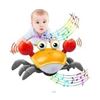 Image 1 : Electric Induction Cute Crab Toy with Light and Sound for Ages 6 and Above Yellow