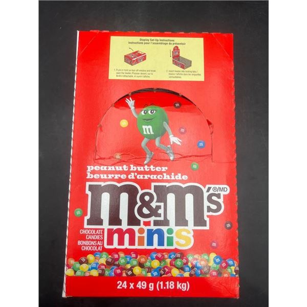 M&M’s Minis Peanut Butter Chocolate Candies, 24 Tubes of 49 g Each