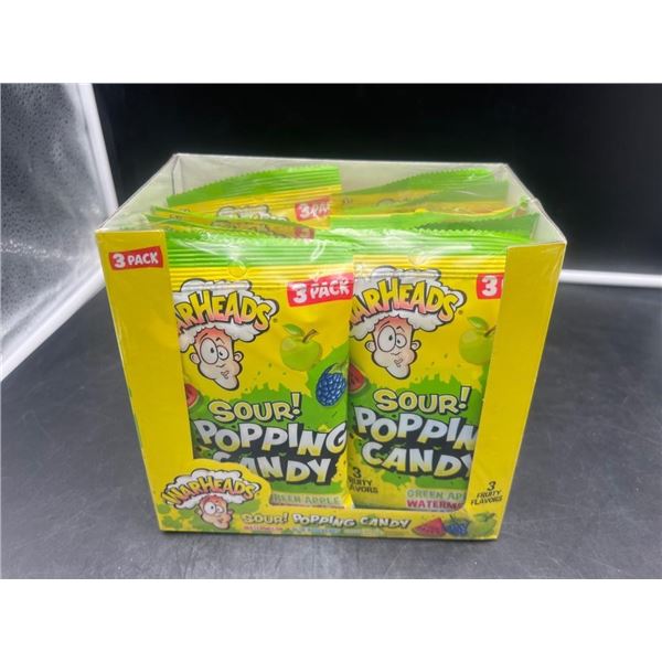 Warheads Sour! Popping Candy, 12 Packs (3 Flavors in Each Pack), 21g Each