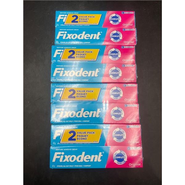 Fixodent Denture Adhesive Cream Complete Original, 68g Tubes, 8 Units