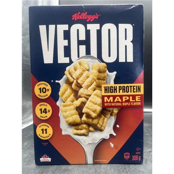 Kellogg’s Vector High Protein Maple Cereal 306g – Lot of 3