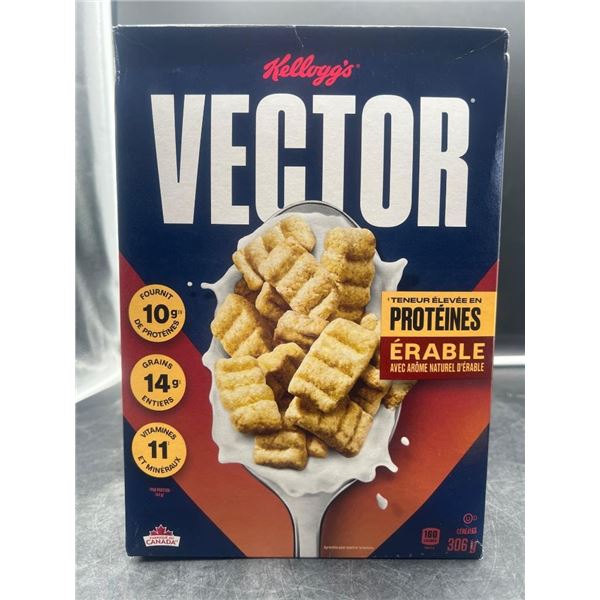 Kellogg’s Vector High Protein Maple Cereal 306g – Lot of 3