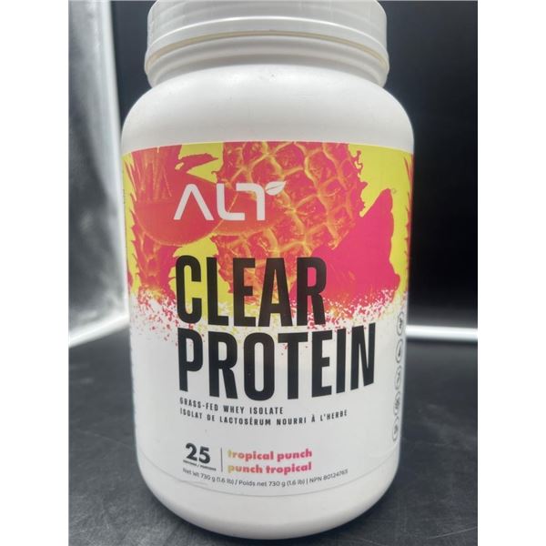 ALT Clear Protein Tropical Punch Flavor, Grass-Fed Whey Isolate, 730 g (1.6 lb)