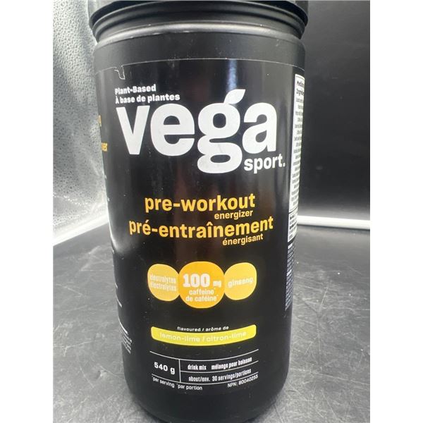 Vega Sport Pre-Workout Energizer Lemon-Lime Flavored 540g