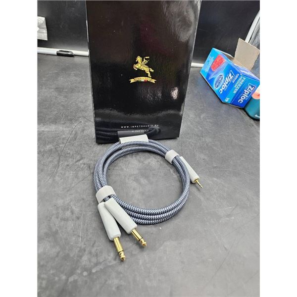 ImpeTo 3.5mm to Dual 6.35mm 24k Gold Plated Audio Cable