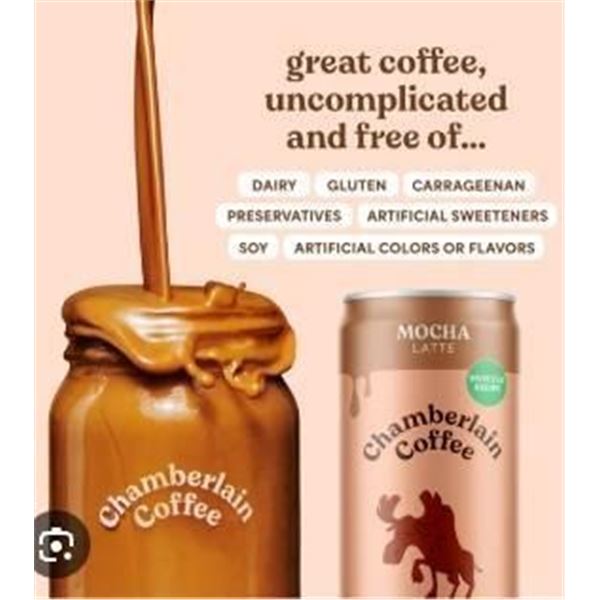 Chamberlain Coffee Oat Mocha Latte 12 x 325 ml Cans