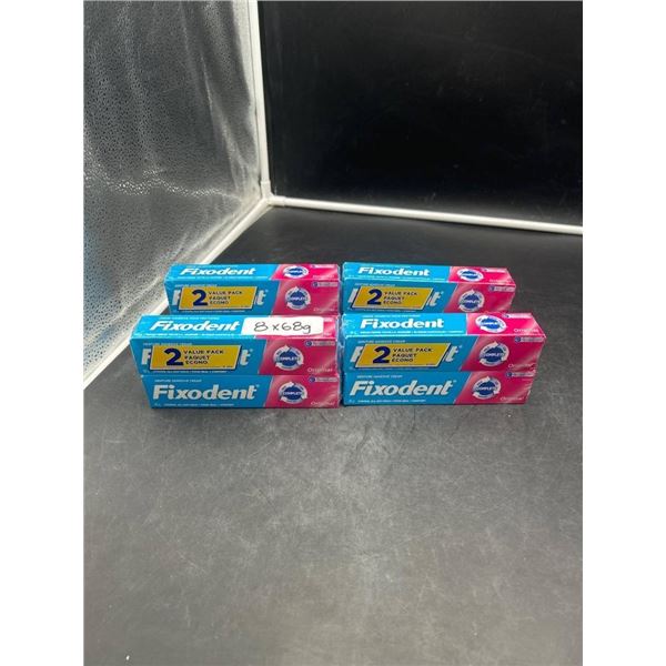 Fixodent Complete Denture Adhesive Cream Value Pack 8x68g