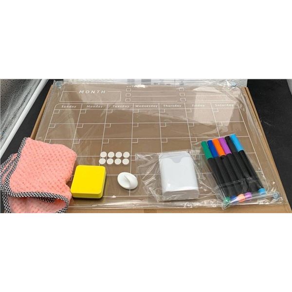 Dry Erase Board Monthly Calendar Set with Accessories