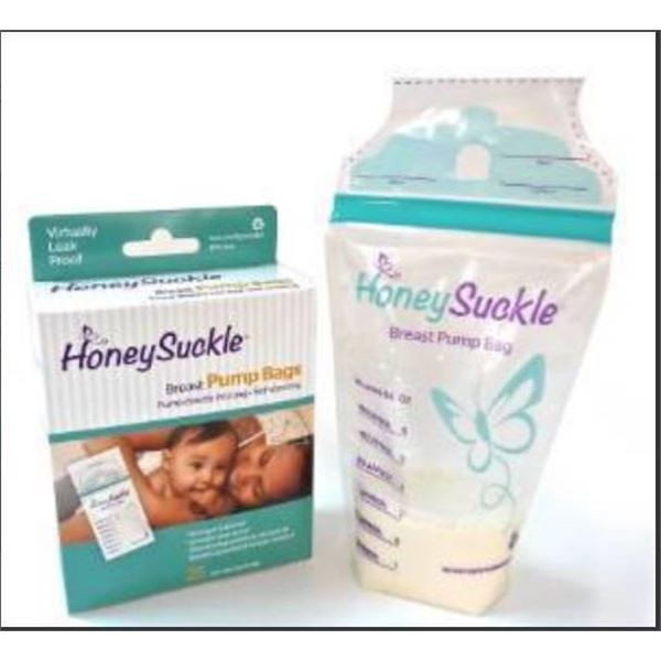 Honeysuckle Breast Pump Bags, Oxo-Biodegradable, BPA-Free, 50-Count