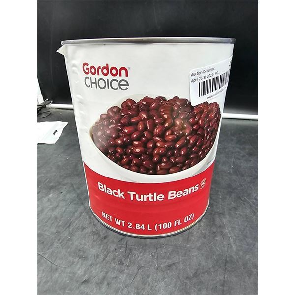 Gordon Choice Black Turtle Beans 2.84 L (100 Flu Oz) Can