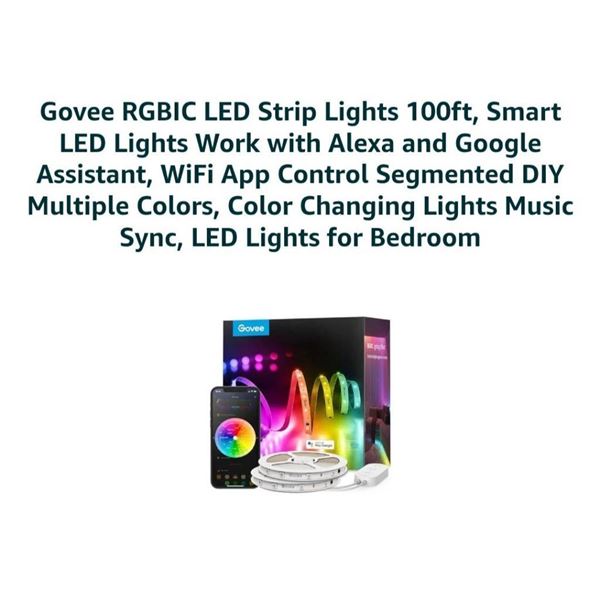 Govee RGBIC LED Strip Lights 100ft With Smart Control and Music Sync