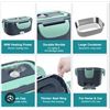 Image 1 : Electric Heated Lunchbox with Compartments and Power Cords