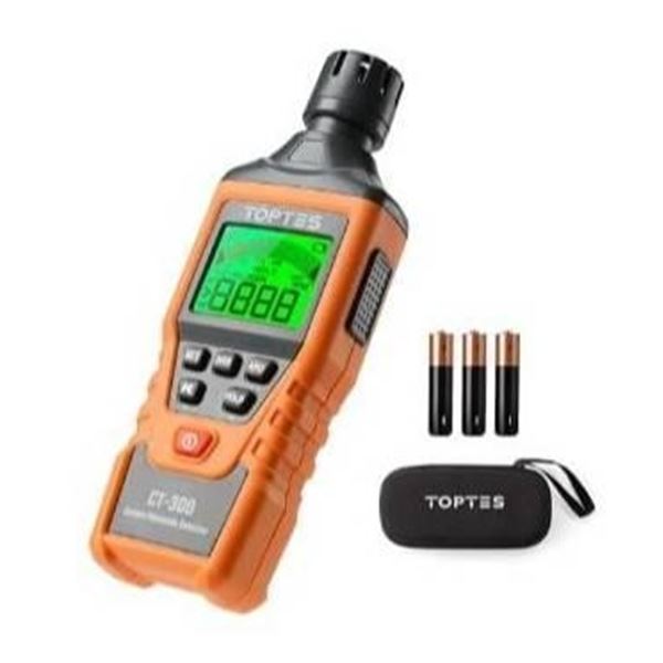 TopTes CT-300 Portable Carbon Monoxide Detector with Audible & Visual Alarm and LCD