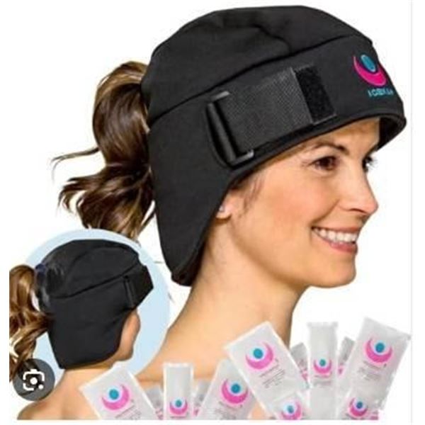 Icekap Cool Cap for Cold and Heat Therapy with Adjustable Tension Bands