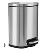 Image 1 : Amazon Basics Stainless Steel Trash Can with Step Pedal, 1 Unit