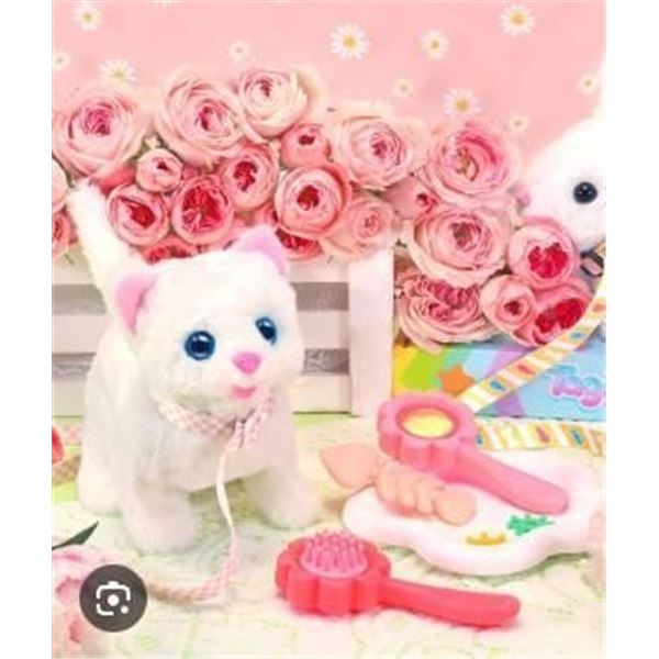 Interactive Plush Cat Toy with Accessories and Screwdriver