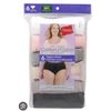 Image 1 : Hanes Women’s Breathable Cotton Tagless Briefs – Size 6 (6-Pack)