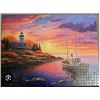Image 1 : 1000-Piece Puzzle Featuring Marina at Sunset Artwork