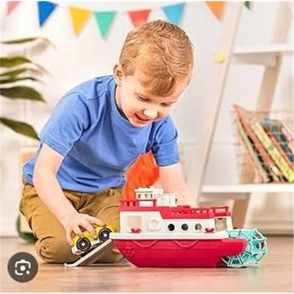 Battat Wonder Wheels Ferry Boat with 2 Cars – 3 Piece Set