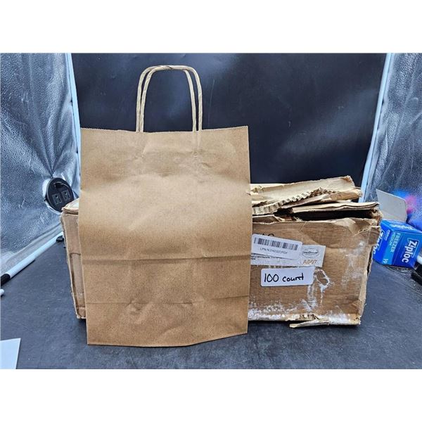 BagDream Kraft Paper Bags 100 Count With 100 Percent Recycled Content