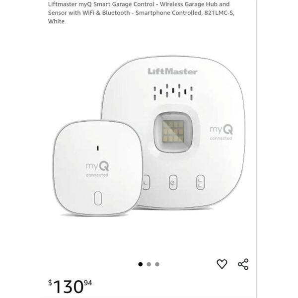 LiftMaster 821LMC-S MyQ Smart Garage Control With Hub and Sensor