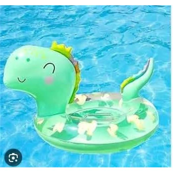 Sponge Bottom Handle Dinosaur Sitting Ring Inflatable Pool Float