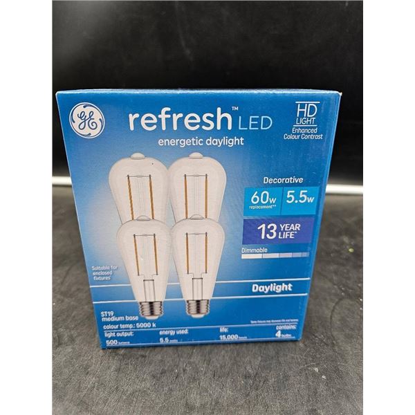 GE Refresh LED Daylight Light Bulbs, 5.5W, 60W Equivalent, SET of 4