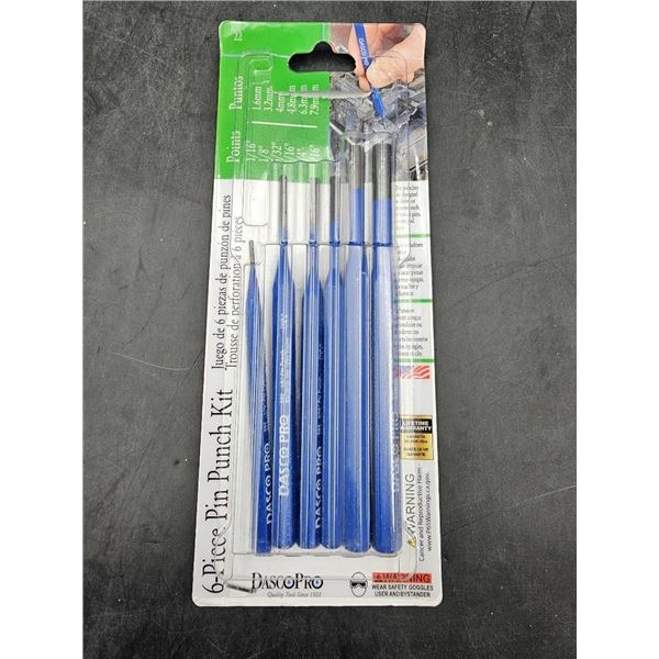 DascoPro 6-Piece Pin Punch Kit with Steel Construction