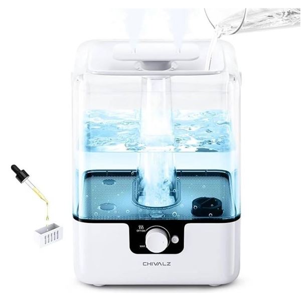 Chivalz 6L Humidifiers for Bedroom Large Room Home, CHIVALZ Cool Mist Top Fill Humidifier