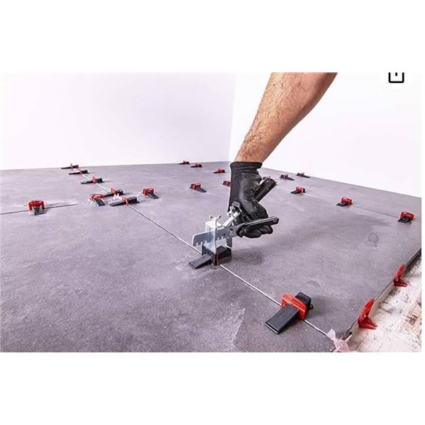 Rubi Tools Leveling System Kit 1/16″ – 100 Clips, 100 Wedges and Pliers