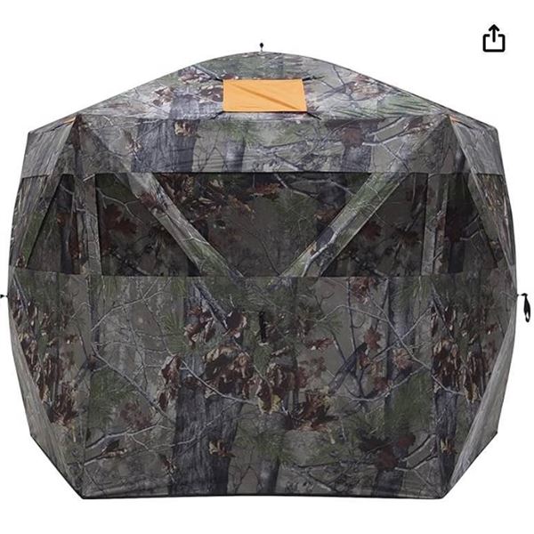 Barronett Blinds® Feather Five, Portable Hunting Blind, Huge Interior, Lightweight, 4-Person, Bloodt