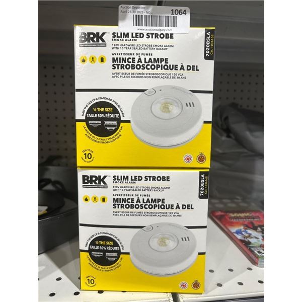 BRK Slim LED Strobe T3RLH Smoke Alarm with Low Profile Design Lot of 2