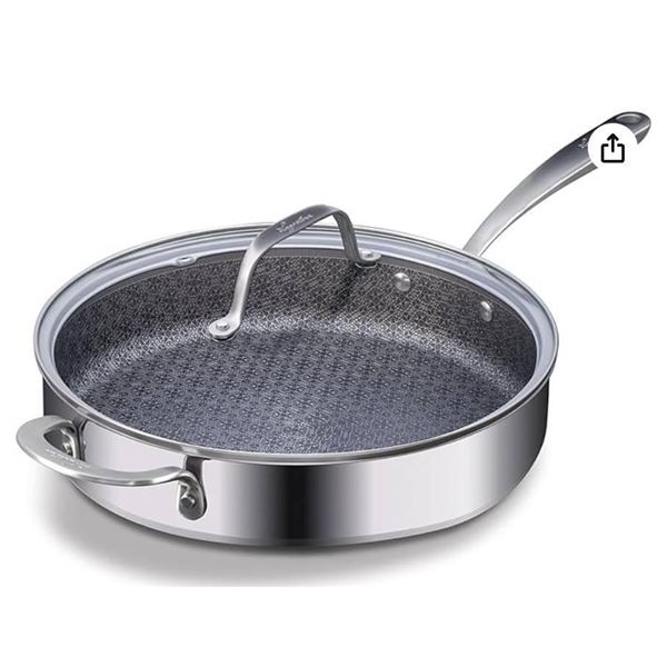 Lagostina Riese Clad Stainless Steel 3-Ply Cookware with Nonstick Coating