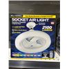 Image 2 : Bell+Howell Socket Air Socket Fan Light – Wireless Ceiling Fan with Lights and Remote
