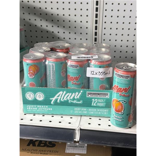 Alani Nu Energy Drink Juicy Peach Flavor 12 x 355ml Cans